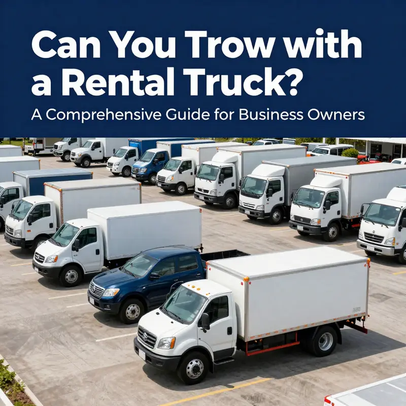 A range of rental trucks illustrating different towing capabilities, crucial for business owners considering towing options.