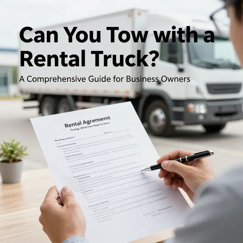 A range of rental trucks illustrating different towing capabilities, crucial for business owners considering towing options.
