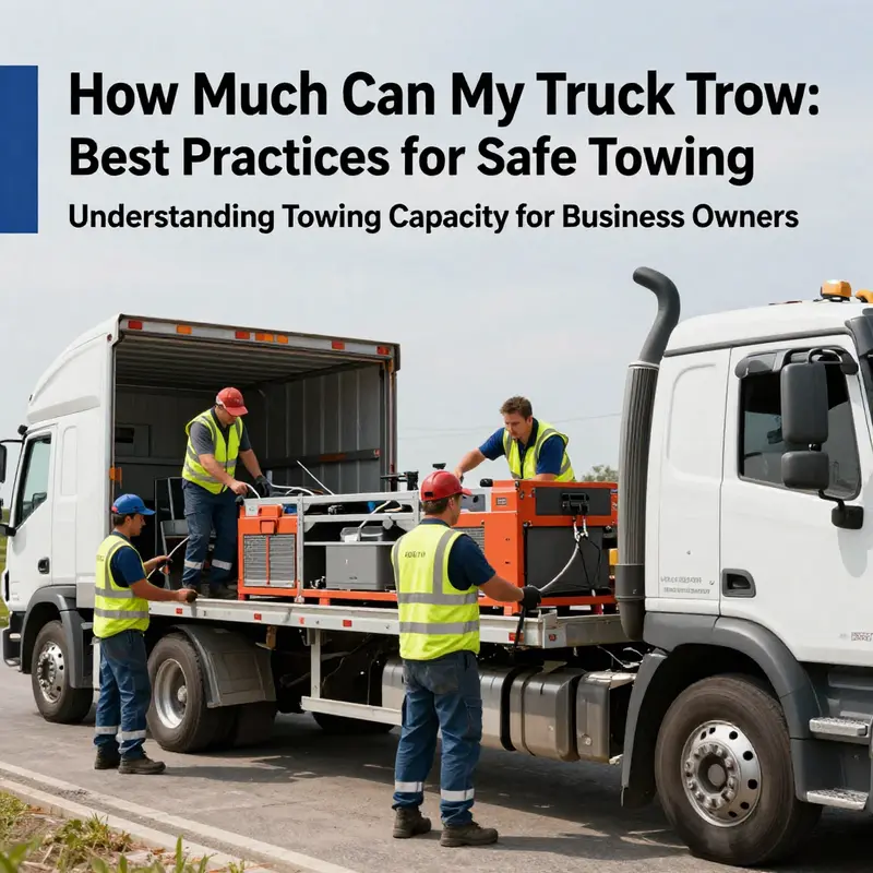 A truck successfully towing a large trailer, illustrating the importance of understanding towing capacity.