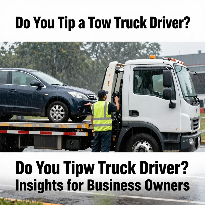 A group discussion about tipping customs in the towing industry.