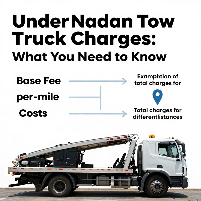 A visual breakdown of towing costs, including base fees and per-mile charges.