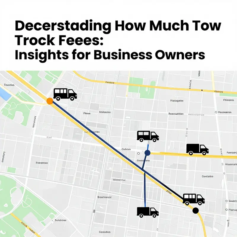 A visual representation of how distance impacts tow truck fees.