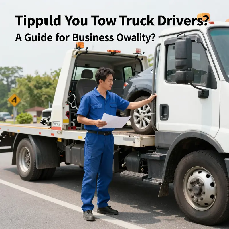 A tow truck driver providing exceptional service to a motorist in need of assistance.