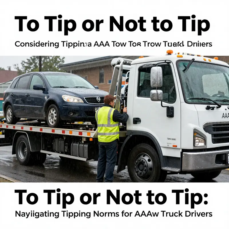 A tow truck driver providing timely assistance during bad weather illustrates the exceptional service that may deserve a tip.