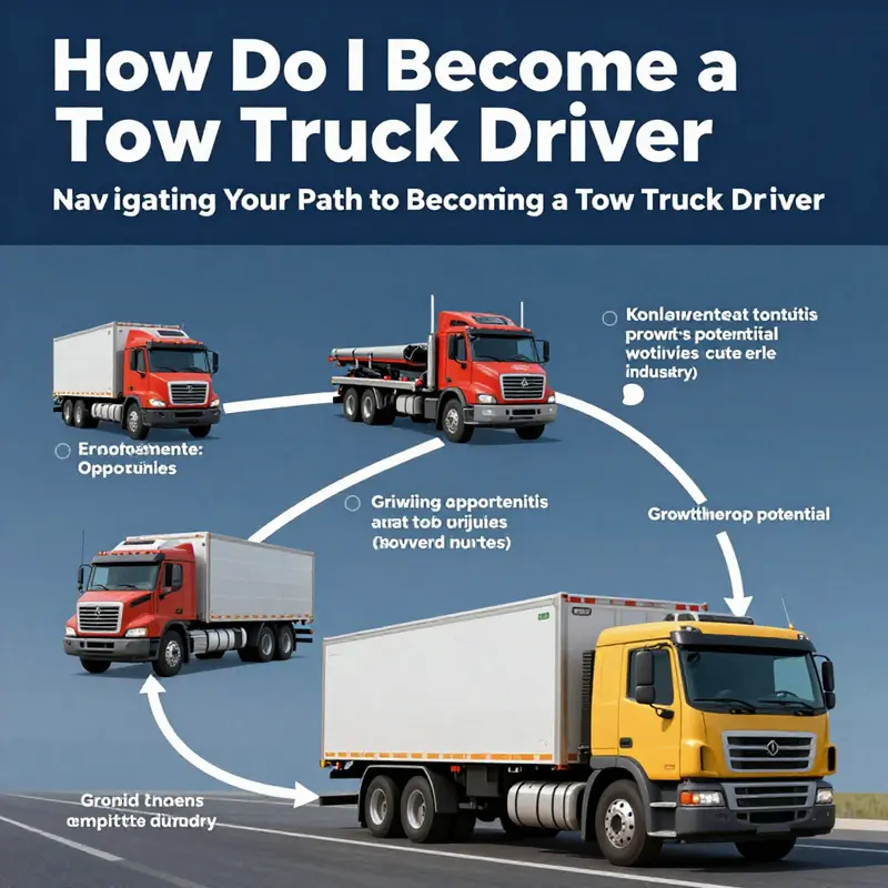 Tow truck driver reviewing necessary qualifications and requirements.