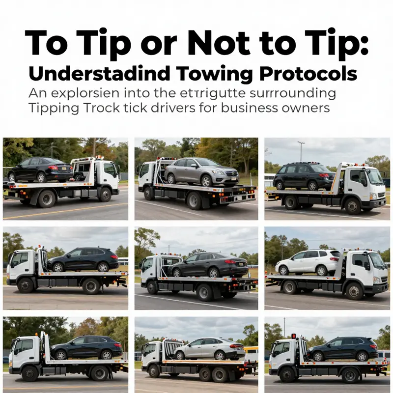 A collage showing different scenarios of tow truck drivers providing roadside assistance and recovery services.
