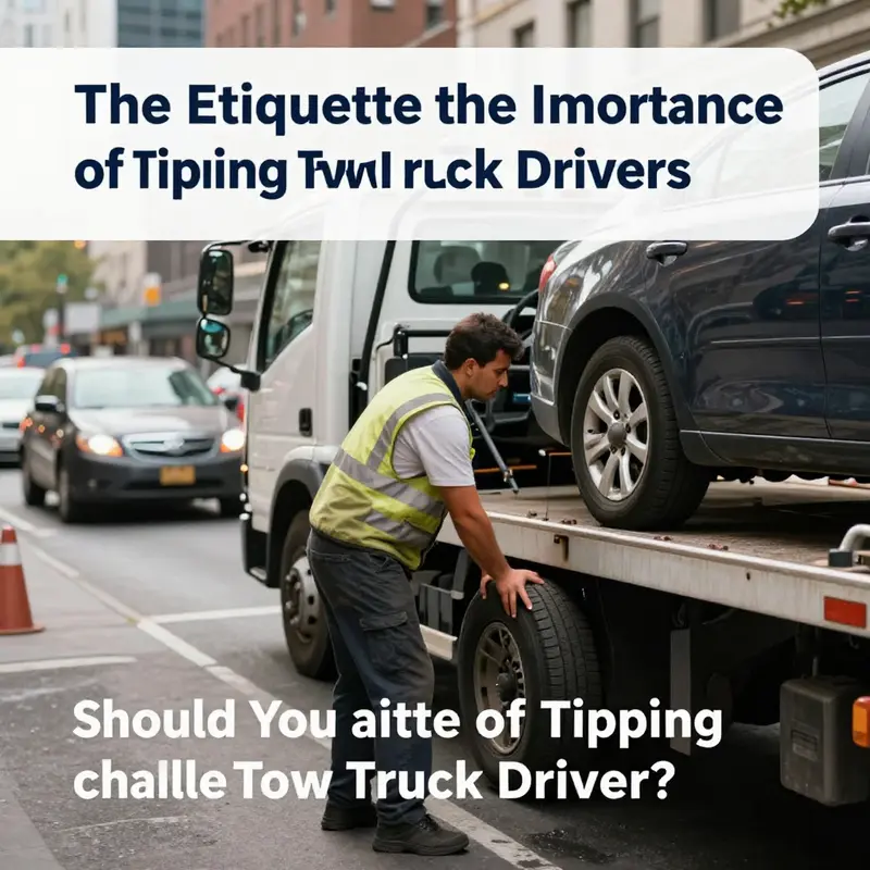 Tow truck driver providing essential roadside assistance.