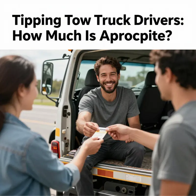 A pleasant interaction between a tow truck driver and a grateful customer.