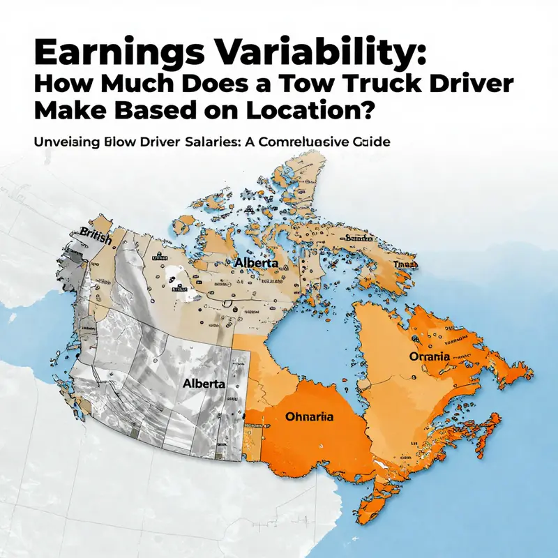 Average hourly wages of tow truck drivers in Canada, showcasing the national and provincial differences.