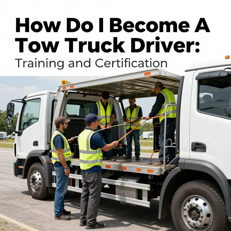 Tow truck driver reviewing necessary qualifications and requirements.