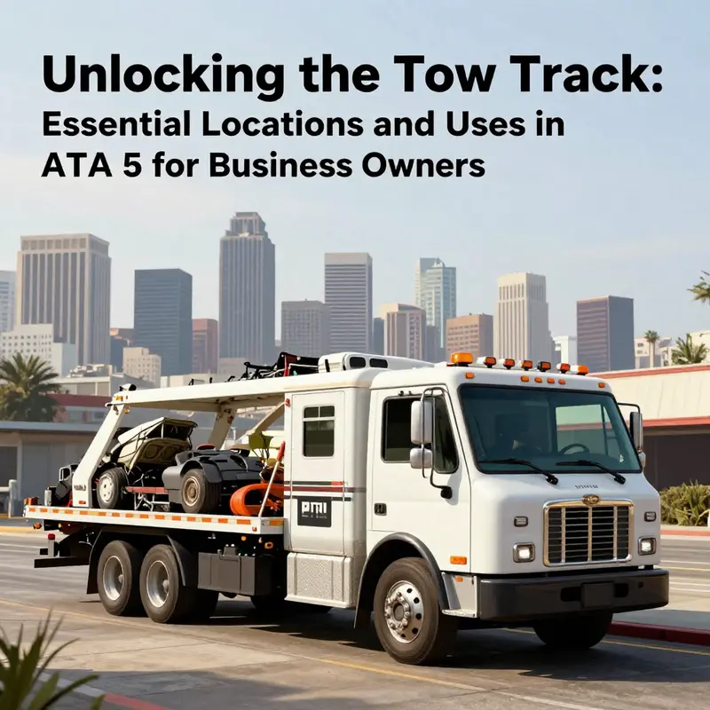 Tow truck at the Garbage Processing Plant, a prime location for finding this versatile vehicle.