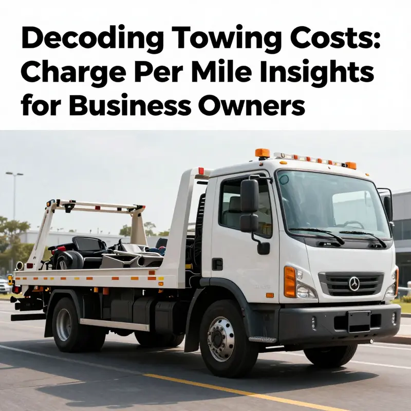 A photograph showcasing a tow truck actively towing a vehicle, illustrating the essential service it provides to businesses.