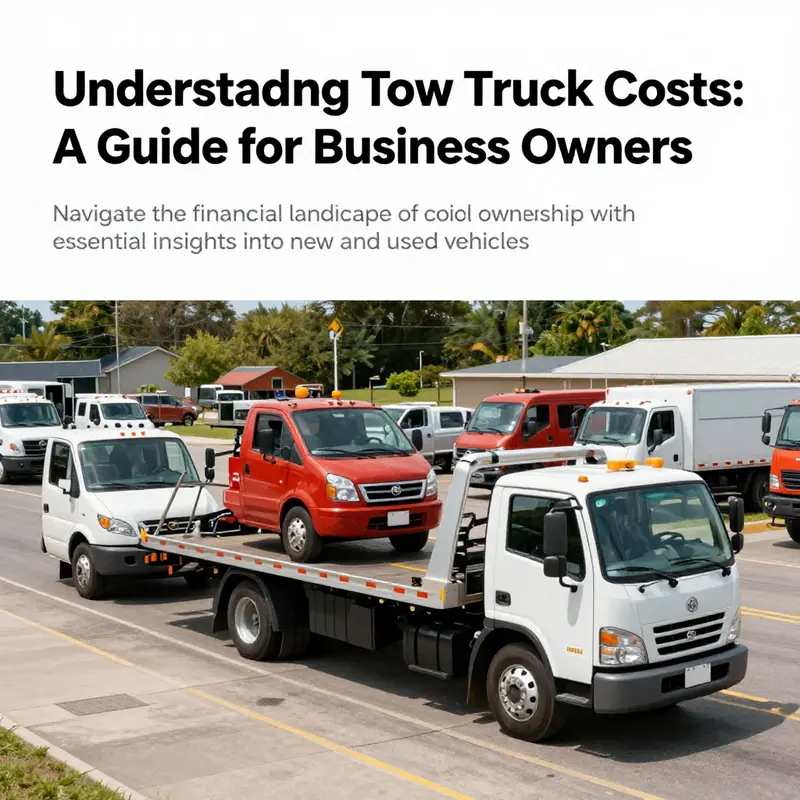 A diverse range of tow trucks illustrating the options and costs related to the towing business.