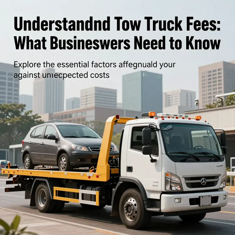 A photograph of a tow truck operating in an urban setting, illustrating the towing industry.