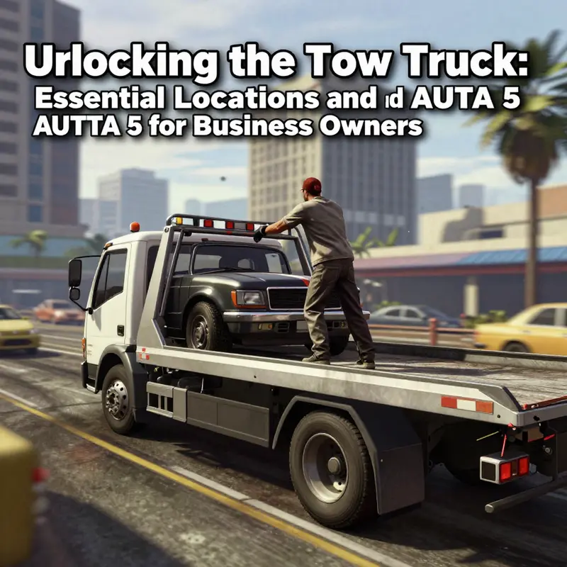 Tow truck at the Garbage Processing Plant, a prime location for finding this versatile vehicle.