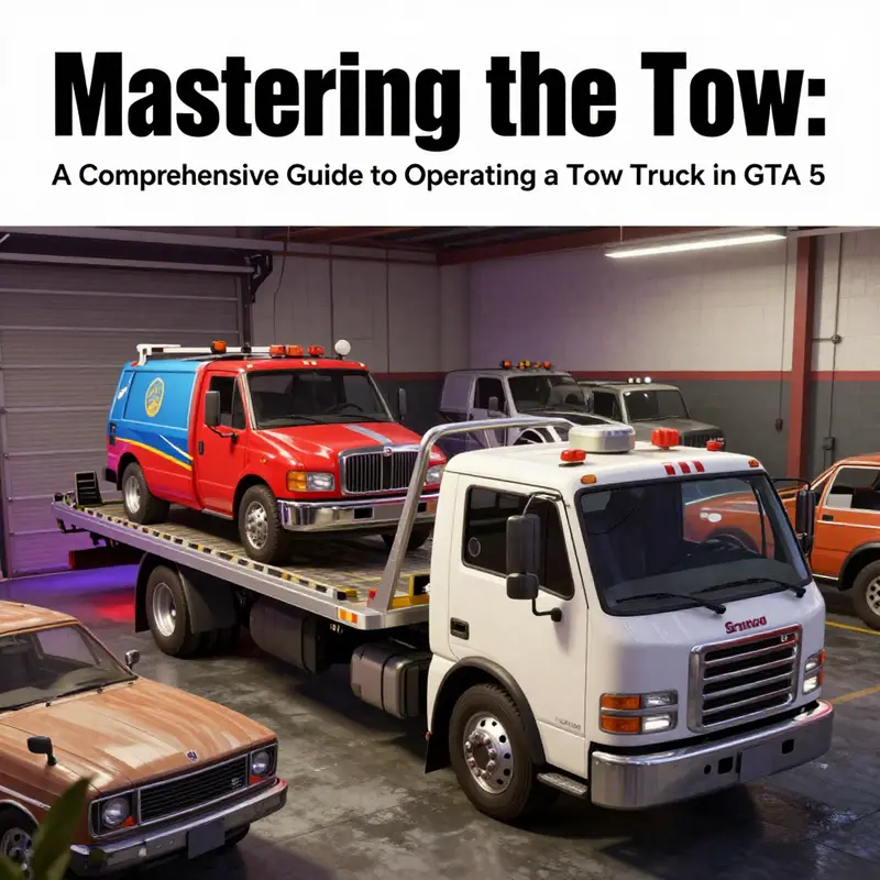 Various tow truck models ready for selection in GTA 5.