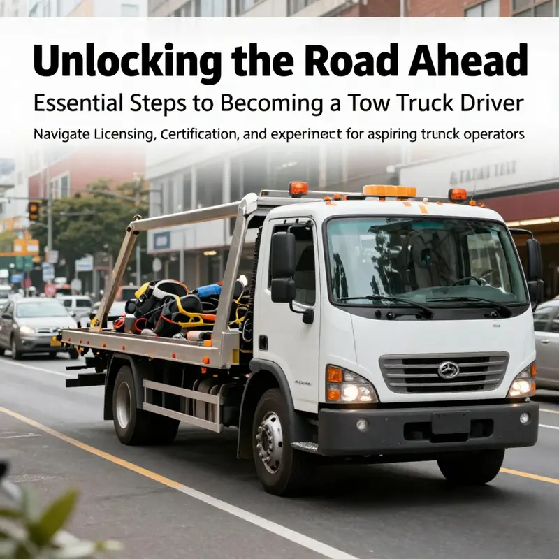 A tow truck actively serving a vehicle in a busy city, illustrating the importance of towing services.
