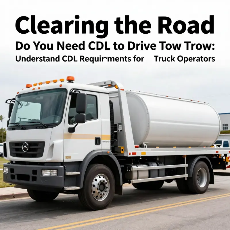 A tow truck highlights the importance of weight-based regulations for CDL requirements.