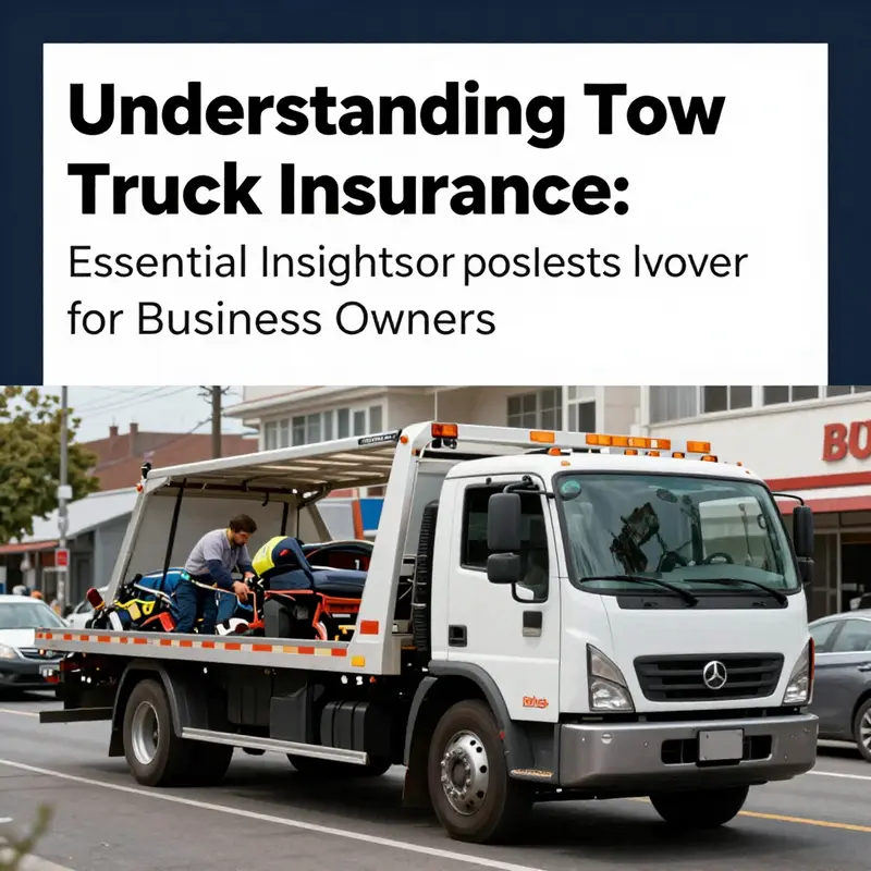 An image of a tow truck working on a busy street, highlighting the importance of tow truck insurance for business protection.