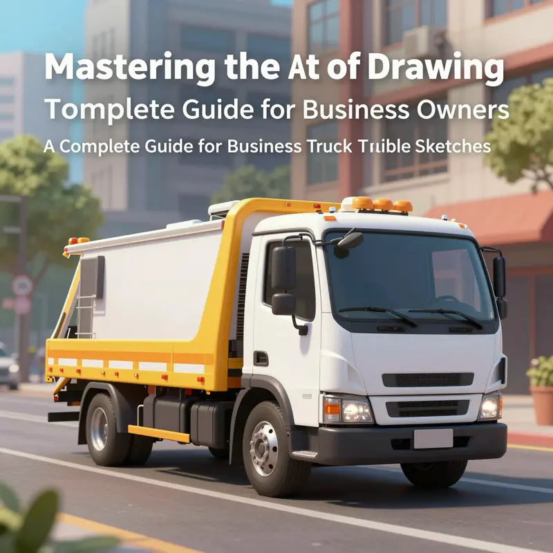 A cartoon-style illustration of a tow truck in a city environment, symbolizing the focus of the article on how to draw.