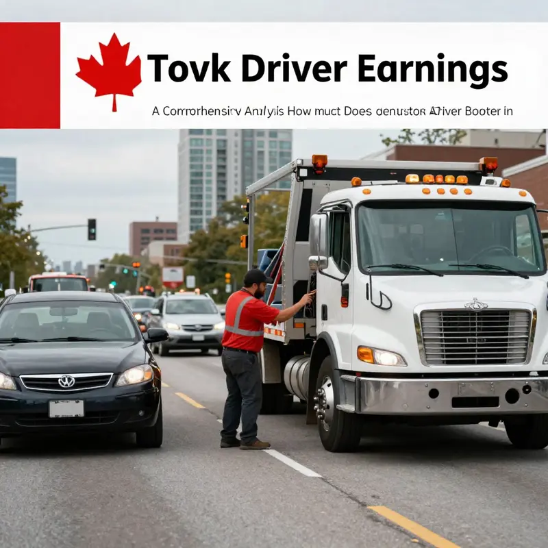 A Canadian tow truck driver providing essential roadside assistance, illuminating the role and earnings potential in Canada’s towing industry.