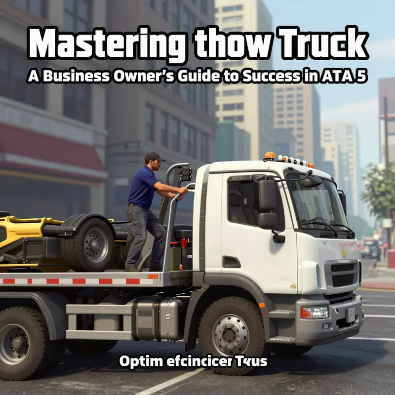 A tow truck in action, showcasing the detailed process of towing another vehicle in GTA 5.