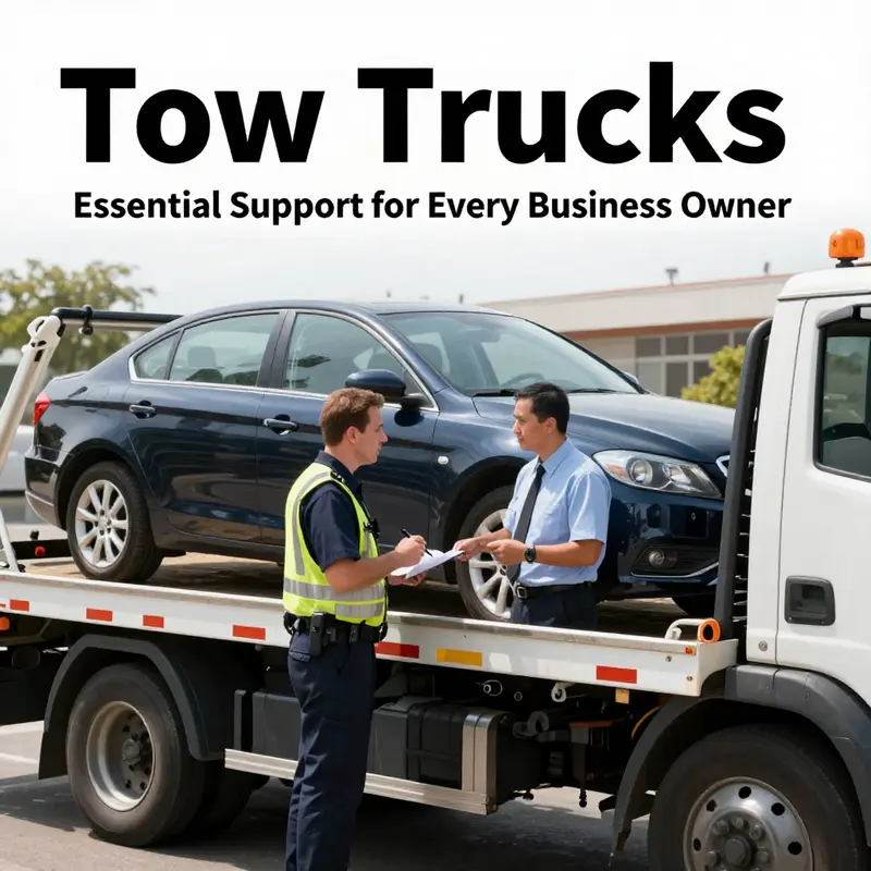 A tow truck actively assisting a disabled vehicle, highlighting its crucial role in roadside recovery.