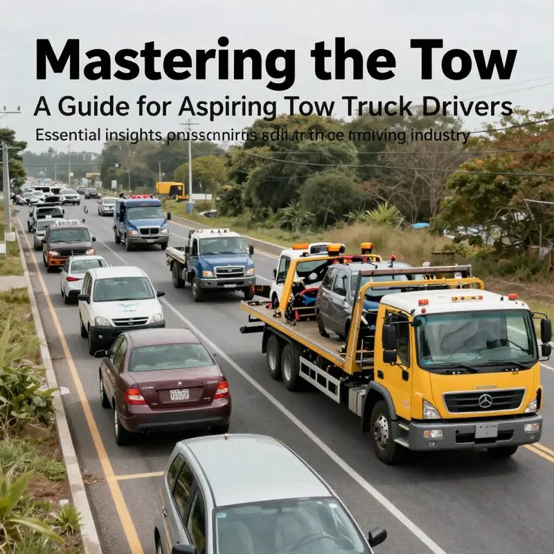 Multiple tow trucks assisting vehicles on the roadside in a busy urban setting.