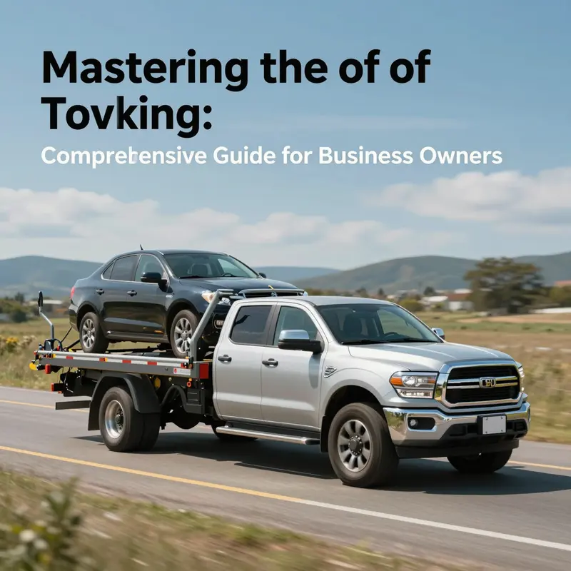 A pickup truck towing a car on a picturesque road, signifying the importance of safety in towing practices.