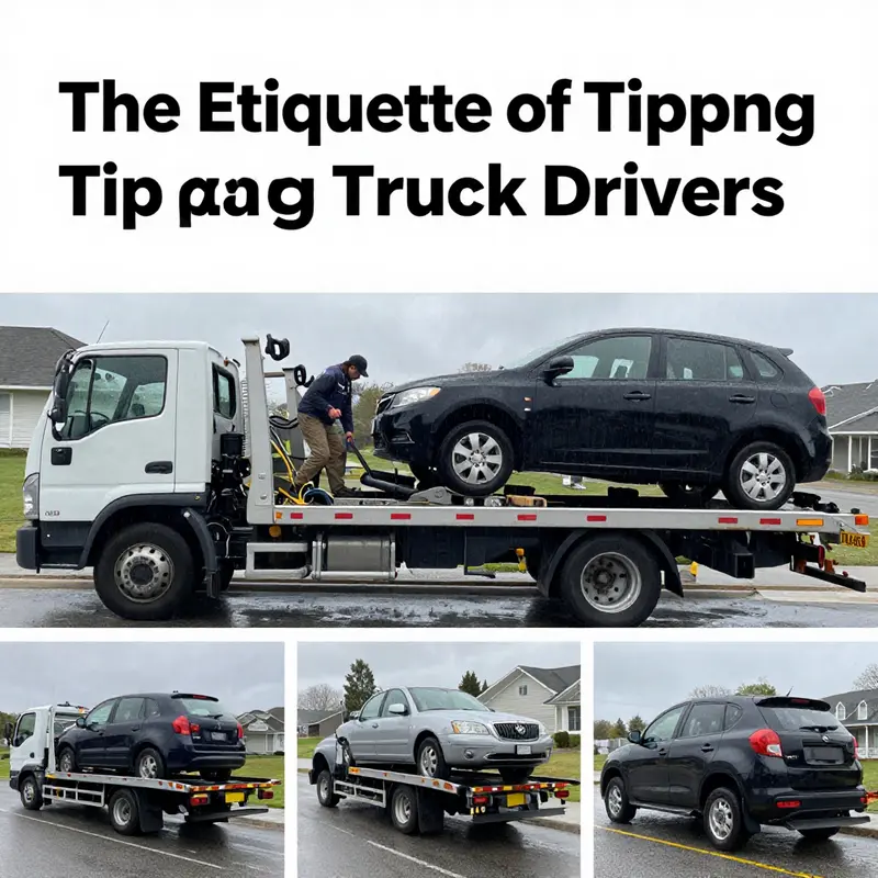 Tow truck driver providing essential roadside assistance.