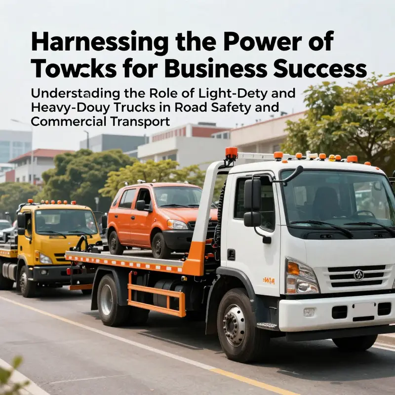 A collection of light-duty and heavy-duty towing trucks parked in an urban setting, illustrating the variety in towing solutions.