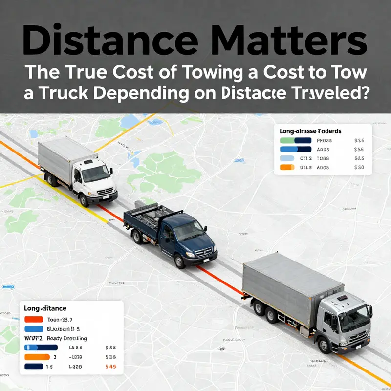 An infographic that distinguishes the towing costs associated with different types of trucks based on their weight and requirements.