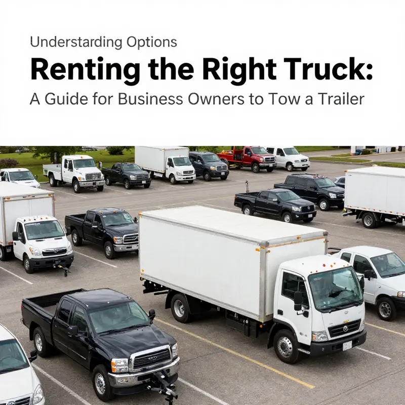 Various truck rental options suitable for towing trailers.