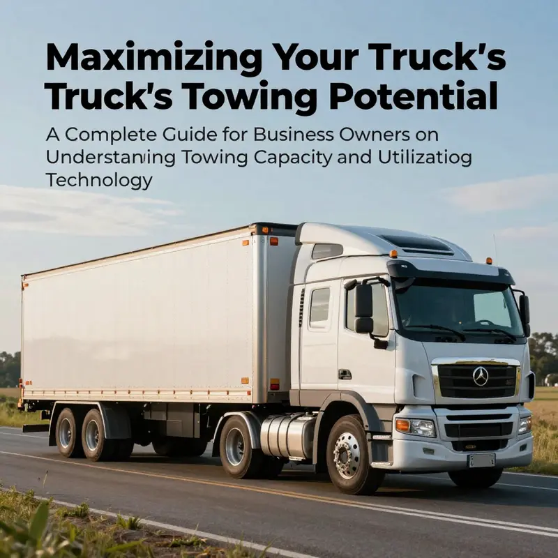 A truck maneuvering with a large trailer, emphasizing the significance of knowing towing capacity.