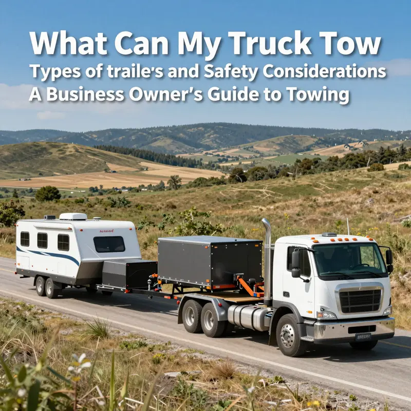 A business owner reviews their truck’s towing capacity information to ensure compliance and safety.