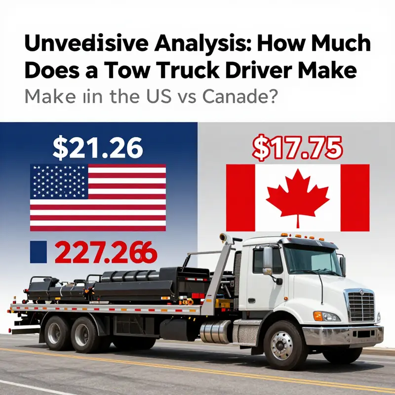 Average hourly wages of tow truck drivers in Canada, showcasing the national and provincial differences.