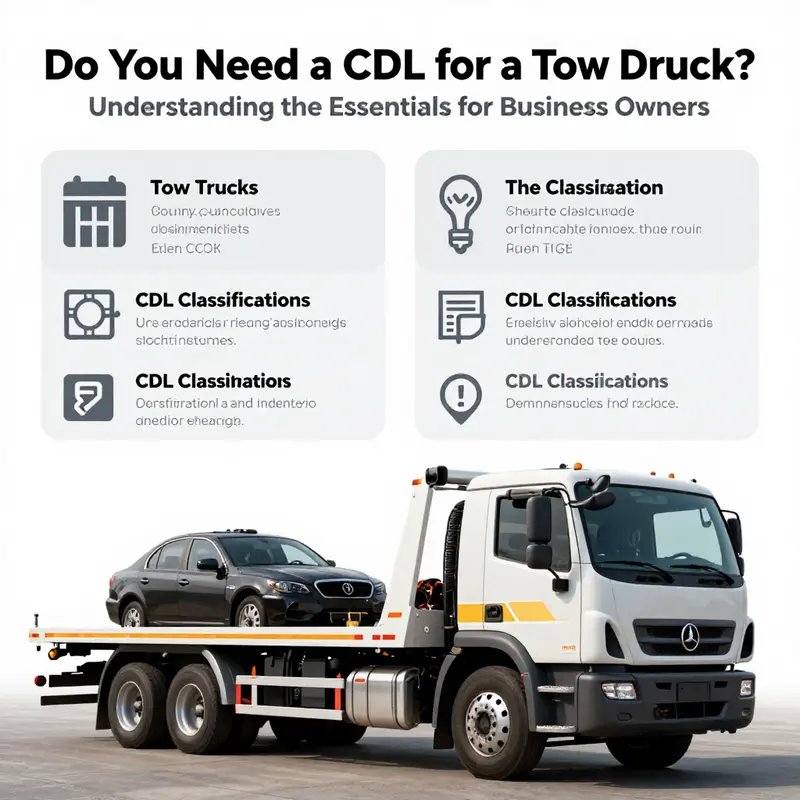 A tow truck illustrating the need for CDL requirements in towing operations.