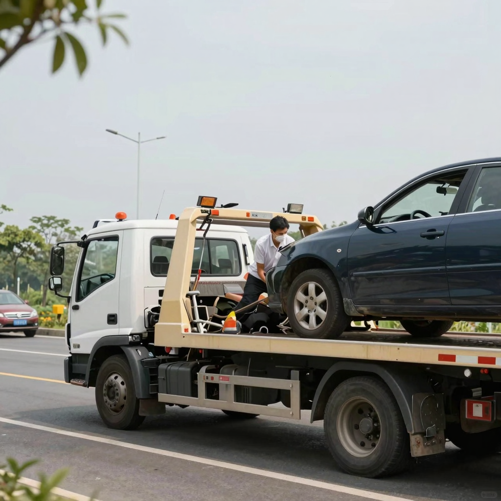 Tow Truck Assisting Scenario