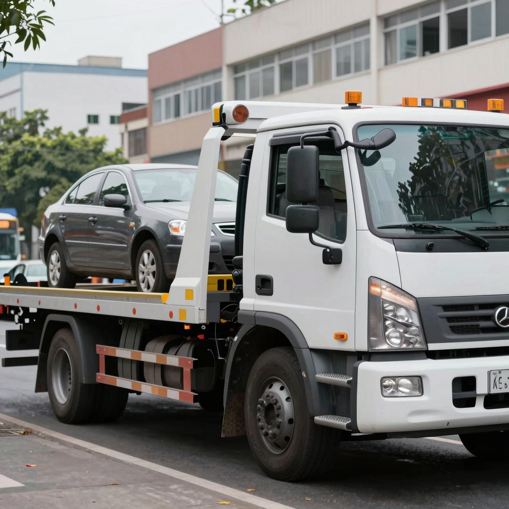 Towing Truck in Action