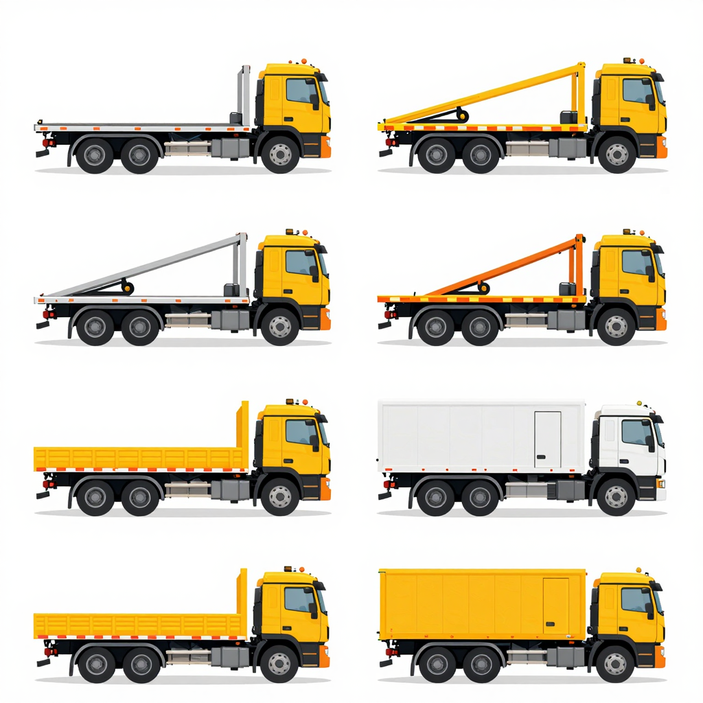 Infographic of different types of tow trucks and their services