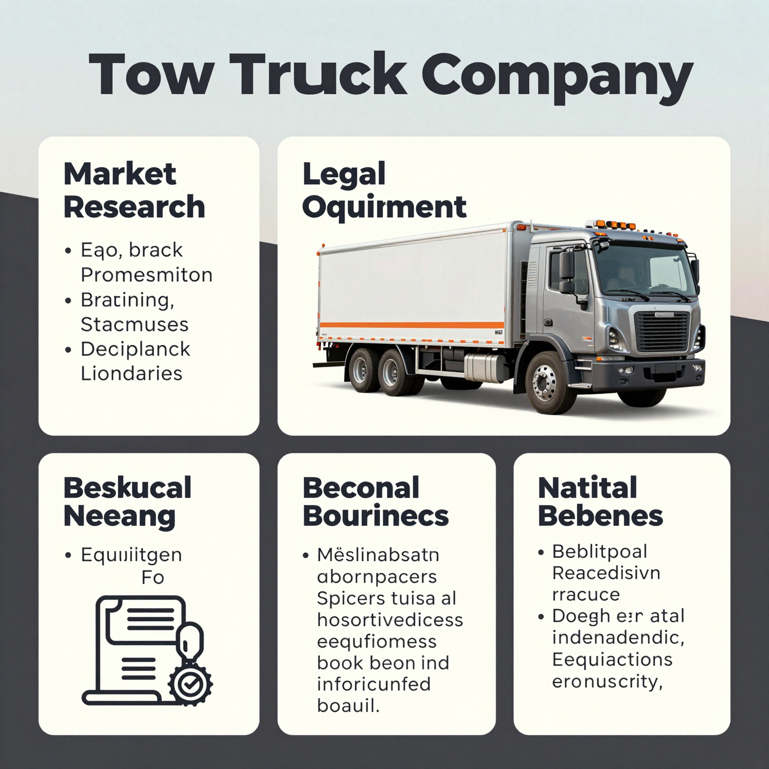 Infographic on how to open a tow truck company