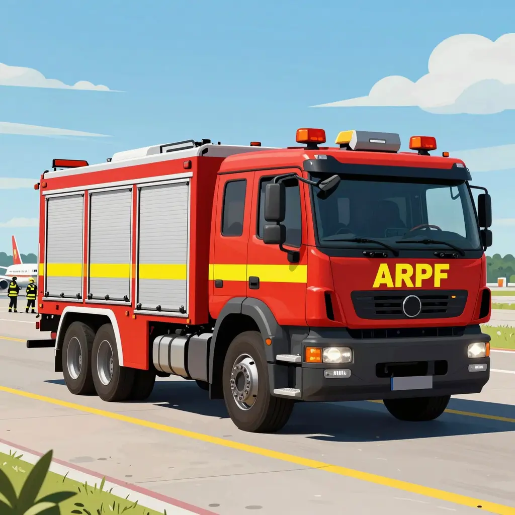 ARFF Truck in Action