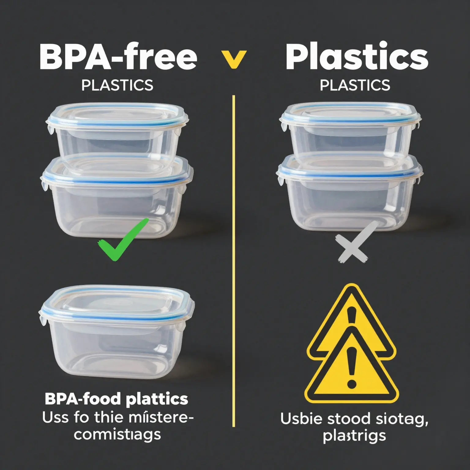 BPA-Free vs BPA-Containing Plastics Infographic