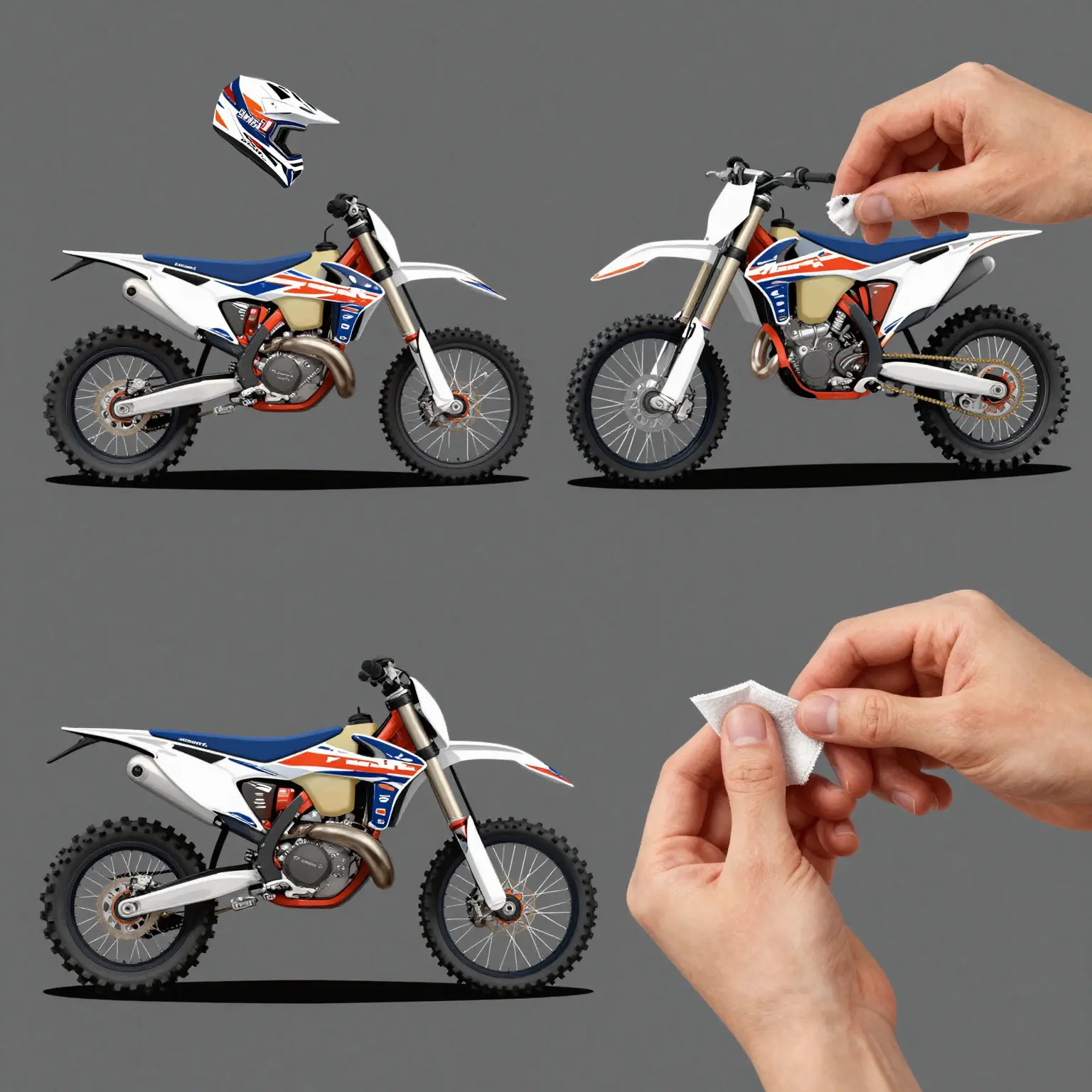Step-by-step guide for applying custom graphics to a dirt bike